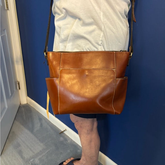 Patricia Nash Tan Leather Shoulder Bag - Picture 3 of 6